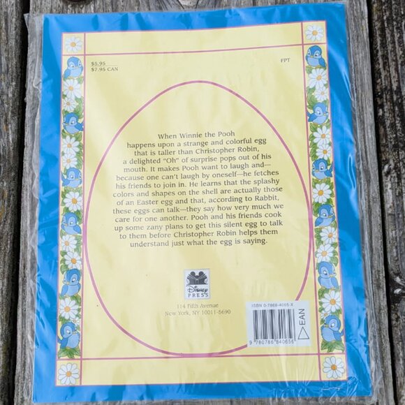 Pooh Easter Bunny Plush with Book and Candy Basket VTG - Picture 10 of 10